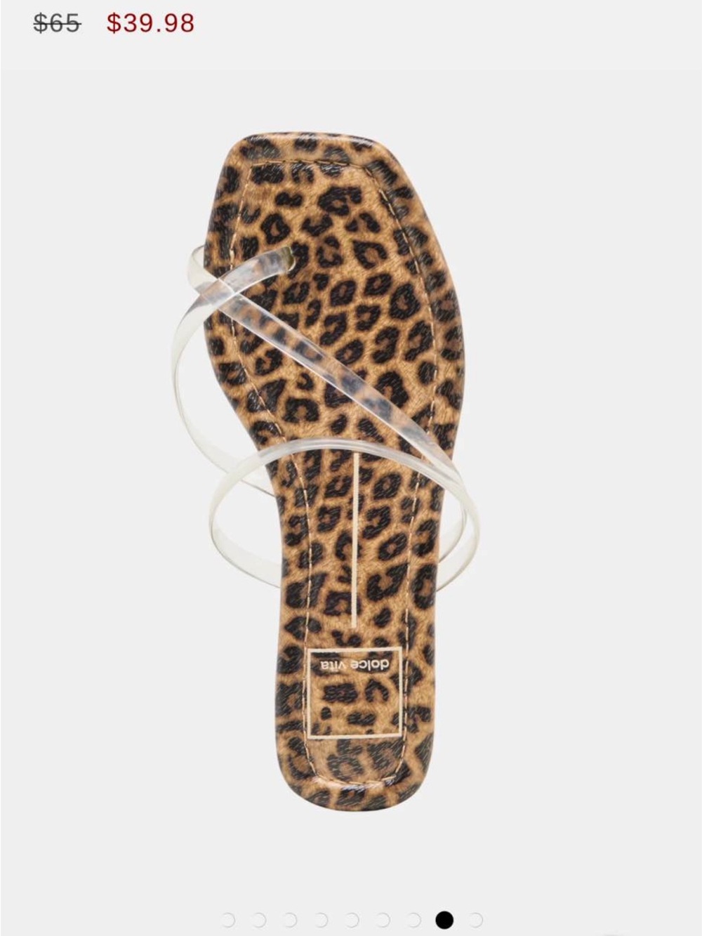 BNIB dolce vita. Leopard clear jellies.